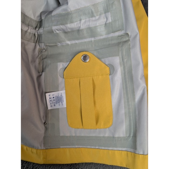 Lands' End Women's Yellow Hooded Rain Jacket Parka Size 10-12 Waterproof Shell - Picture 7 of 12